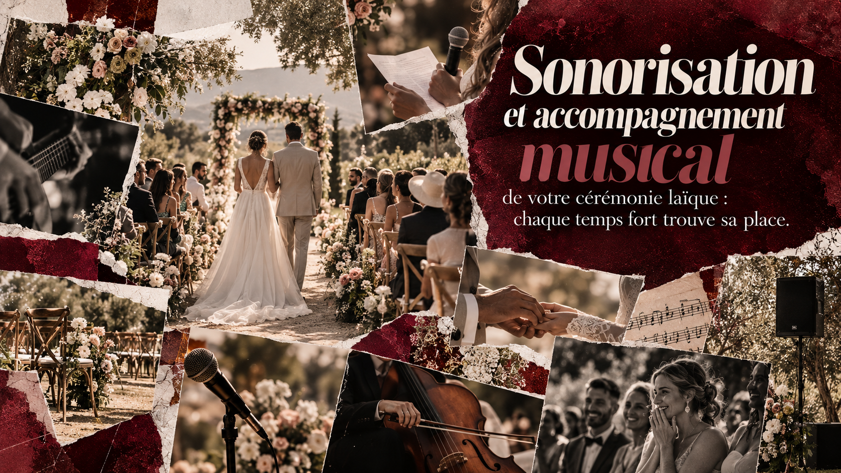 Sonorisation et accompagnement musical de votre cérémonie laïque : chaque temps fort trouve sa place.